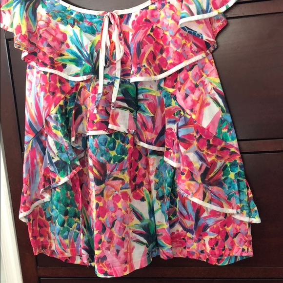 JCREW - Ruffle Top / Ratti Pineapple / 0 - Picture 6 of 8